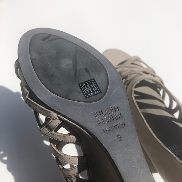 Eileen Fisher Cage Lattice Wedge Sandal - Picture 8 of 9